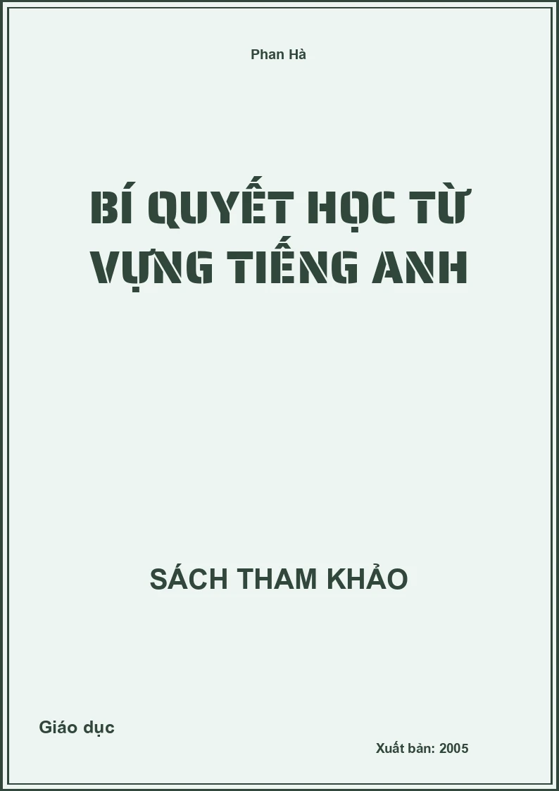 Bí quyết học từ vựng tiếng Anh