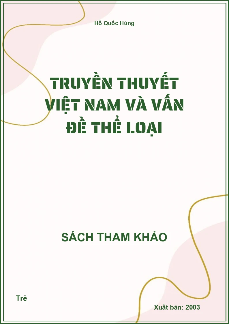Truyền thuyết Việt Nam và vấn đề thể loại