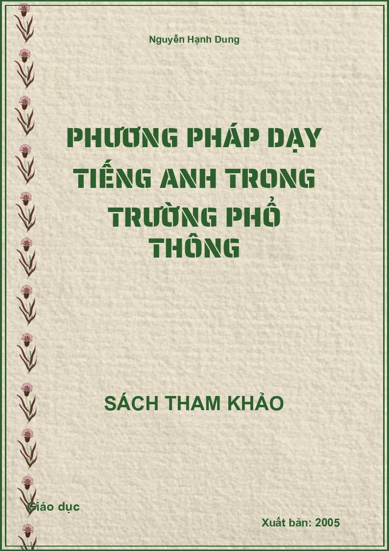 Phương pháp dạy tiếng Anh trong trường phổ thông