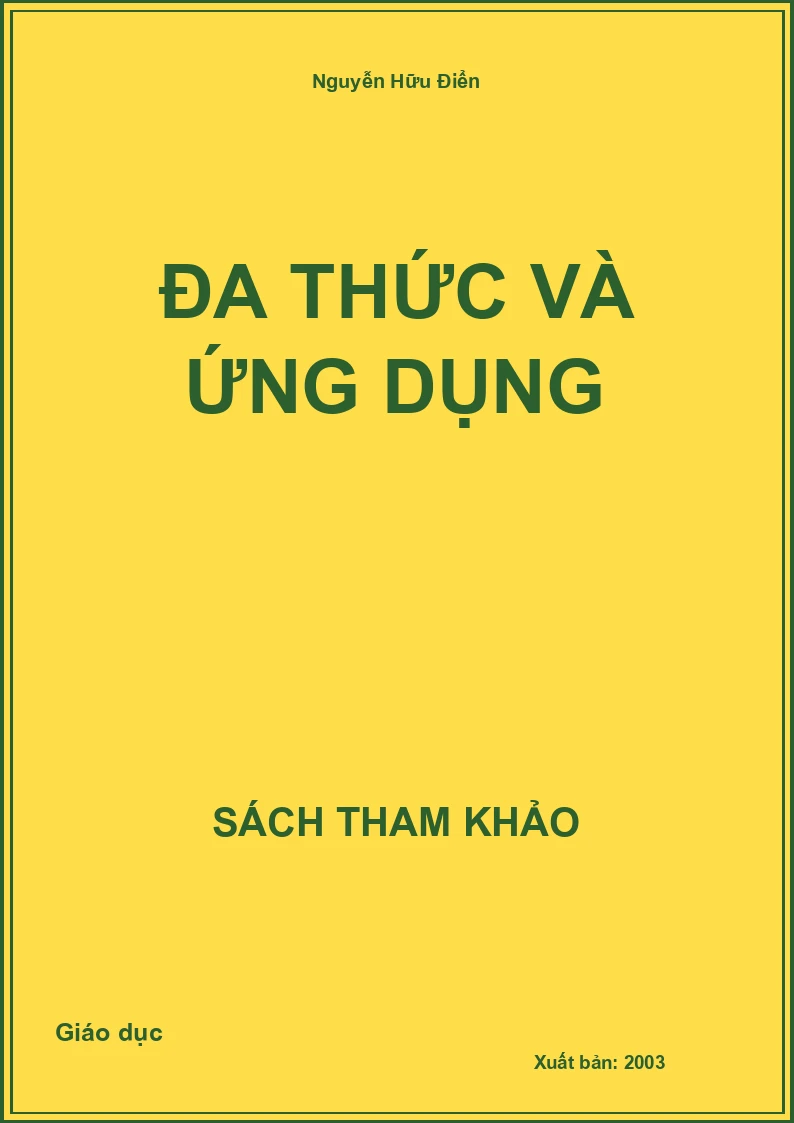 Đa thức và ứng dụng