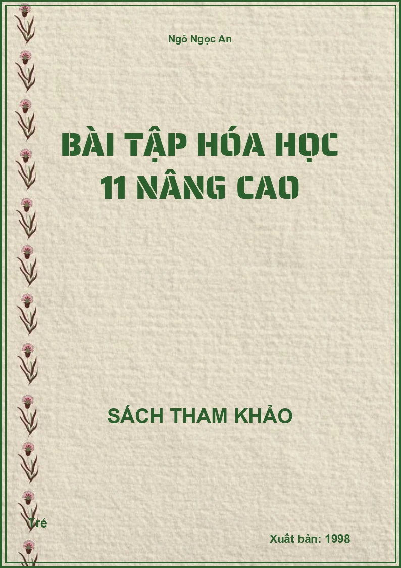 Bài tập Hóa học 11 nâng cao