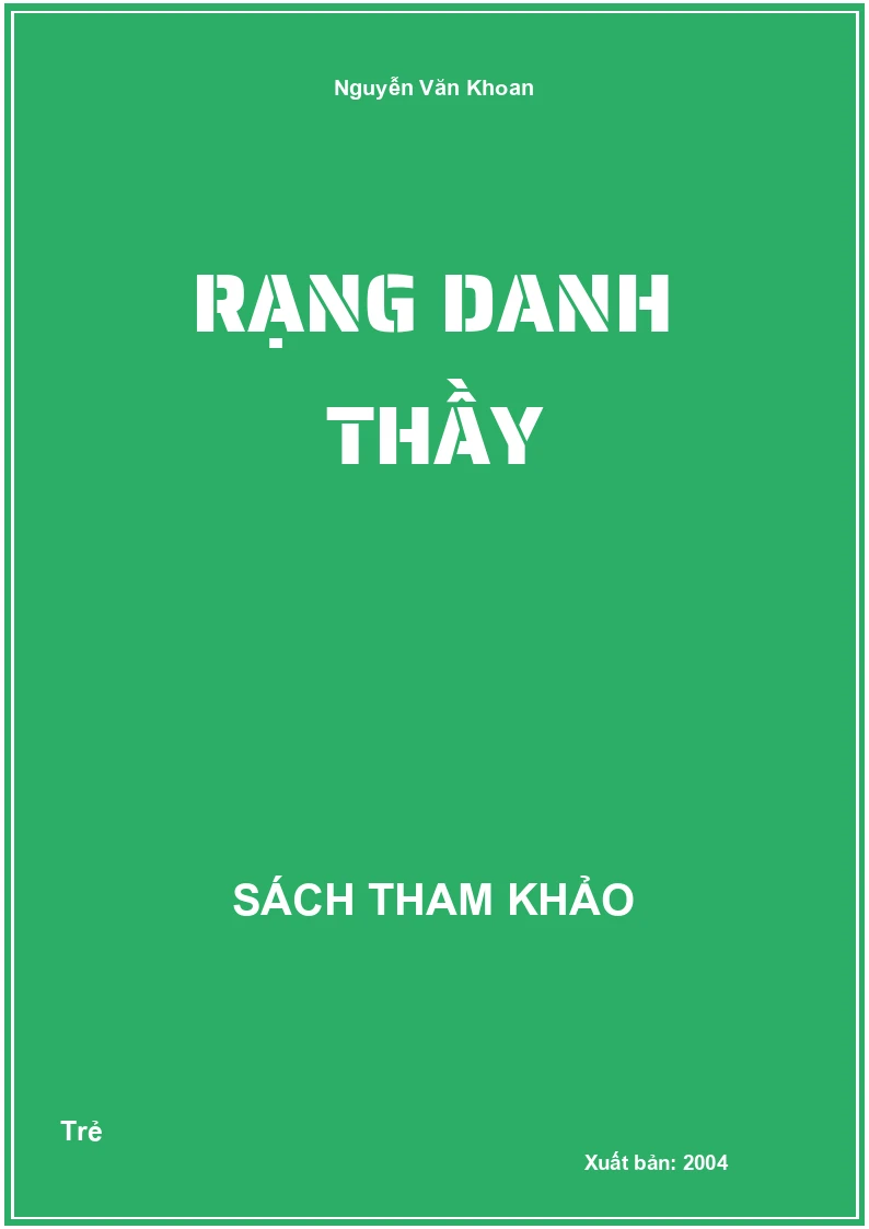 Rạng danh thầy