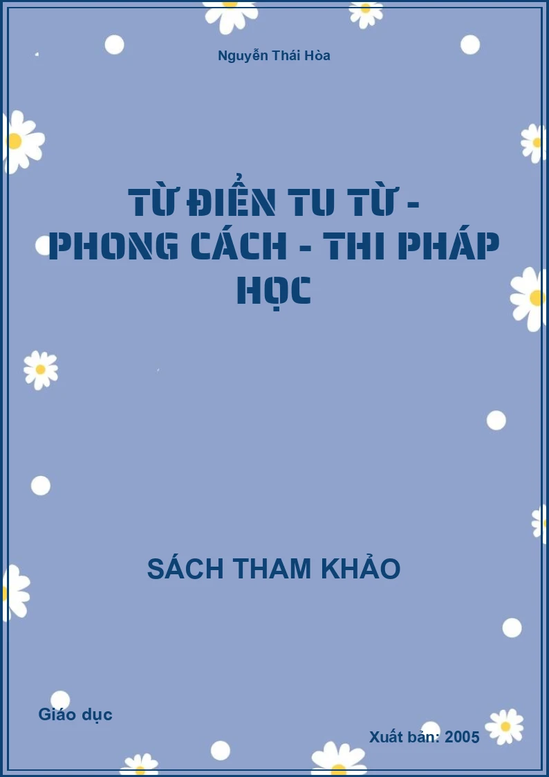 Từ điển tu từ - phong cách - thi pháp học