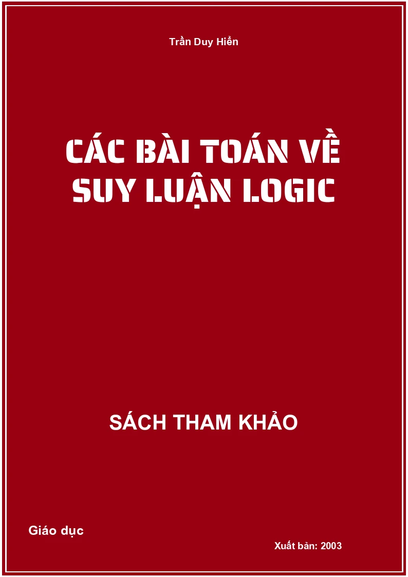 Các bài toán về suy luận logic