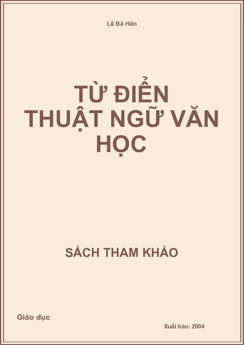 Từ điển thuật ngữ Văn học