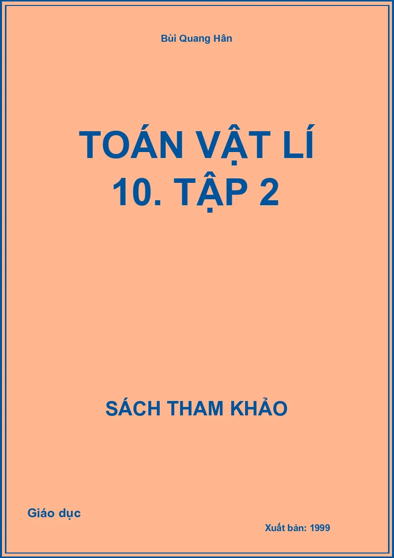 Toán Vật lí 10. Tập 2