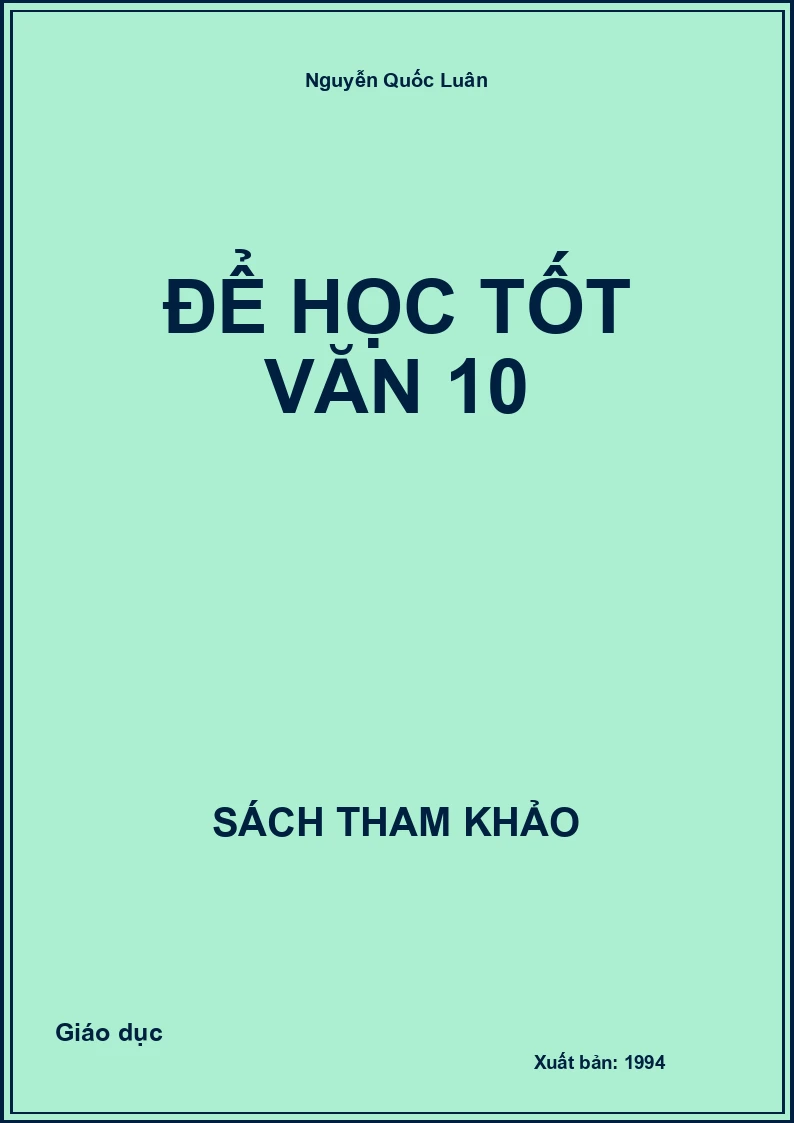 Để học tốt Văn 10