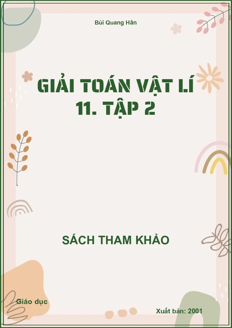 Giải toán Vật lí 11. Tập 2