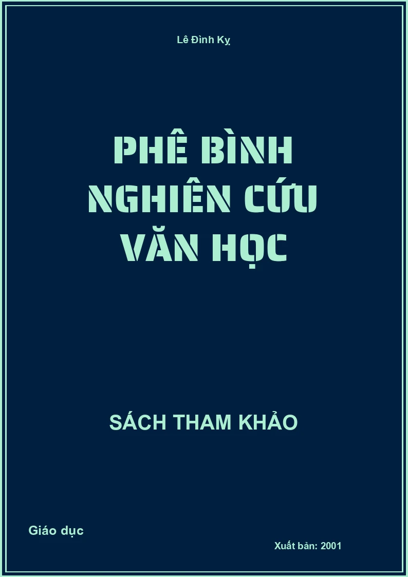 Phê bình nghiên cứu văn học