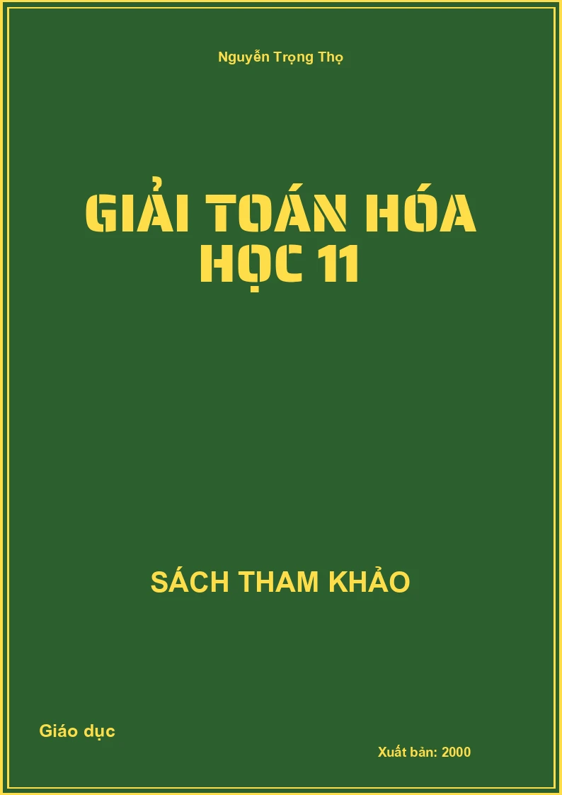 Giải toán Hóa học 11