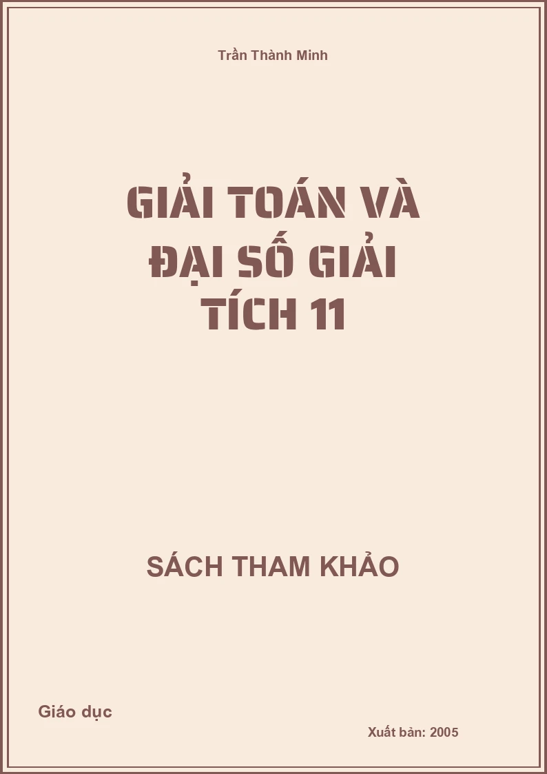 Giải toán và Đại số Giải tích 11