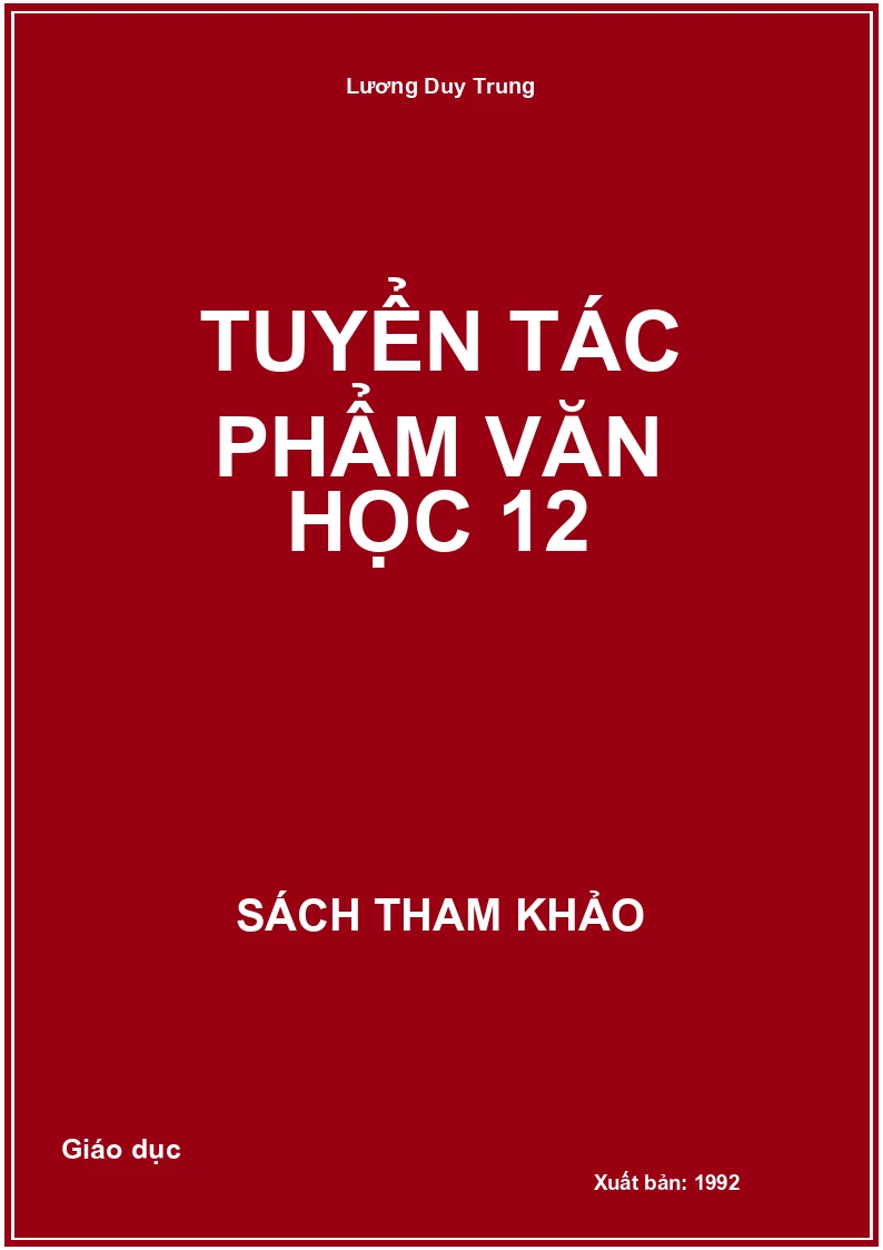 Tuyển tác phẩm văn học 12