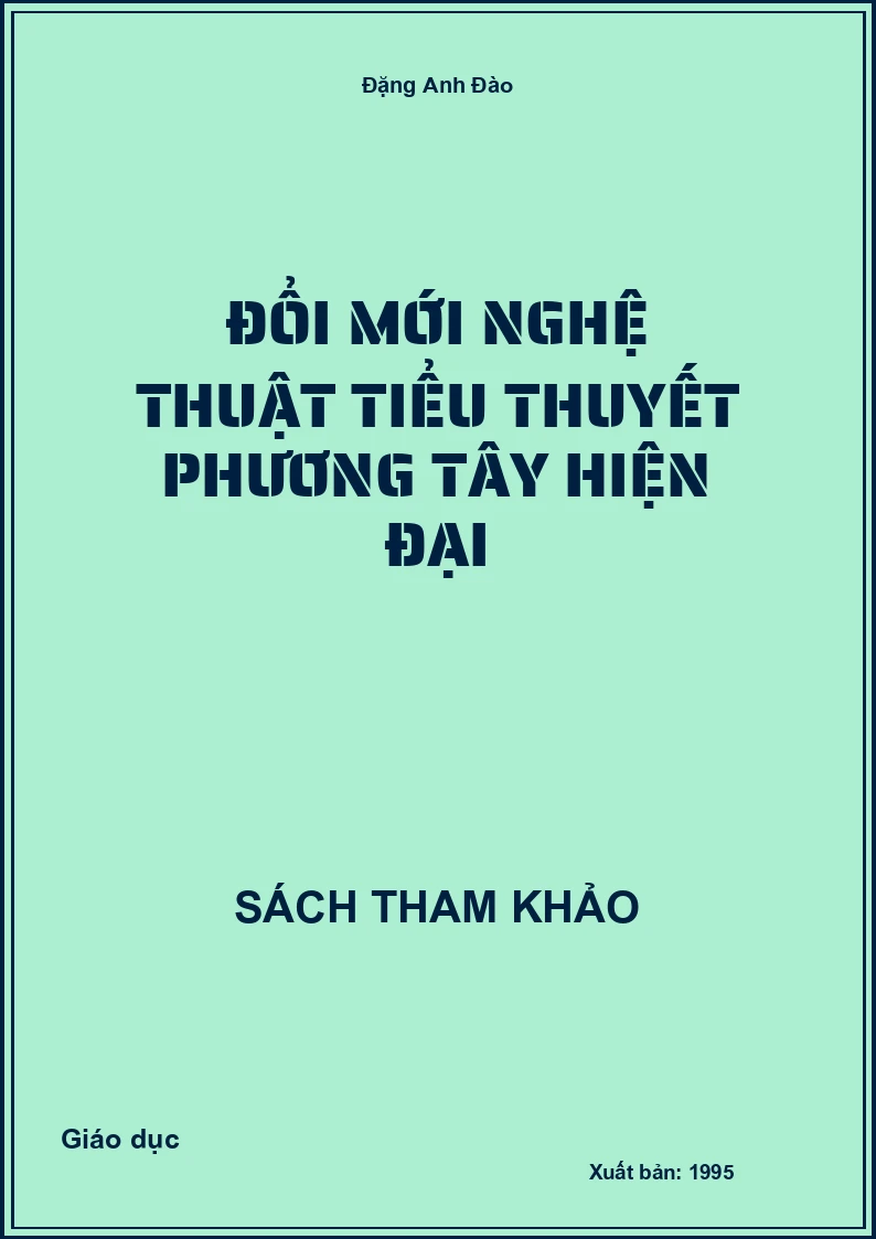 Đổi mới nghệ thuật tiểu thuyết phương Tây hiện đại