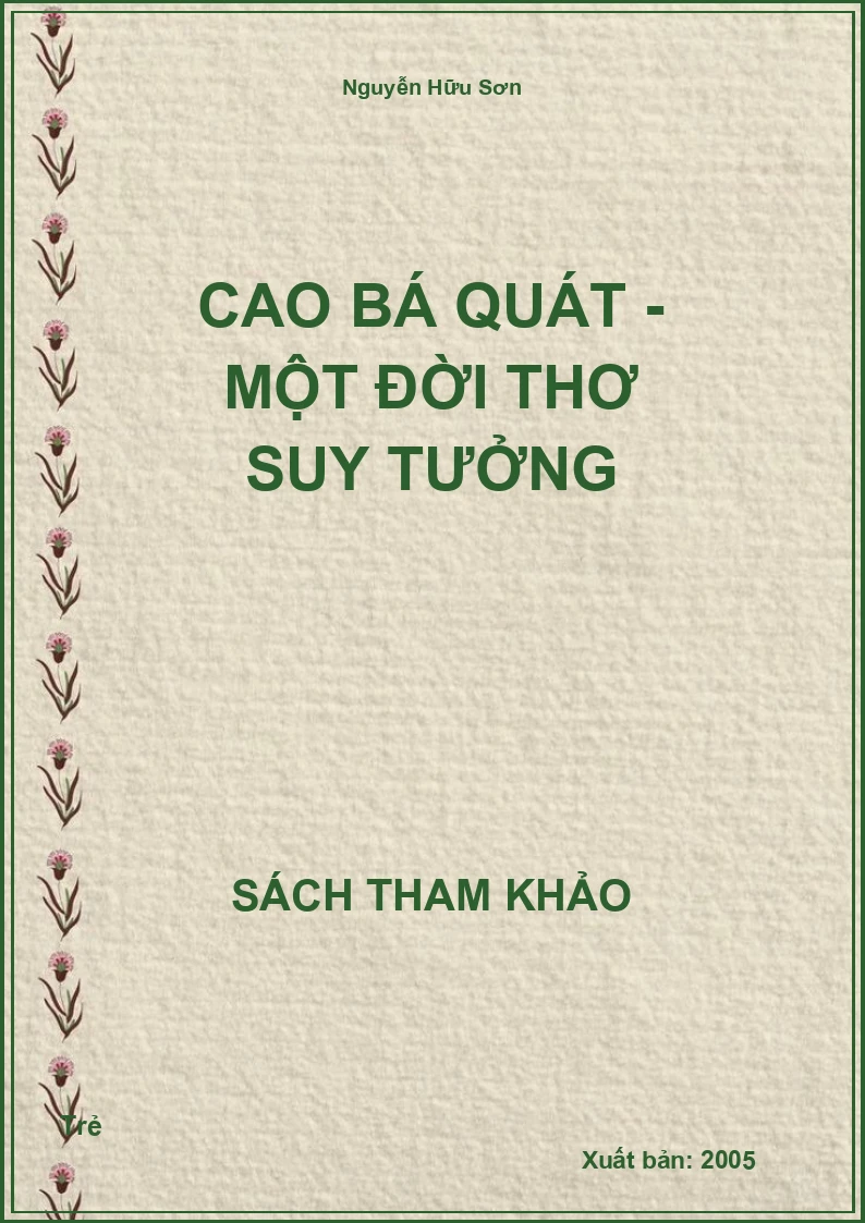 Cao Bá Quát - Một đời thơ suy tưởng