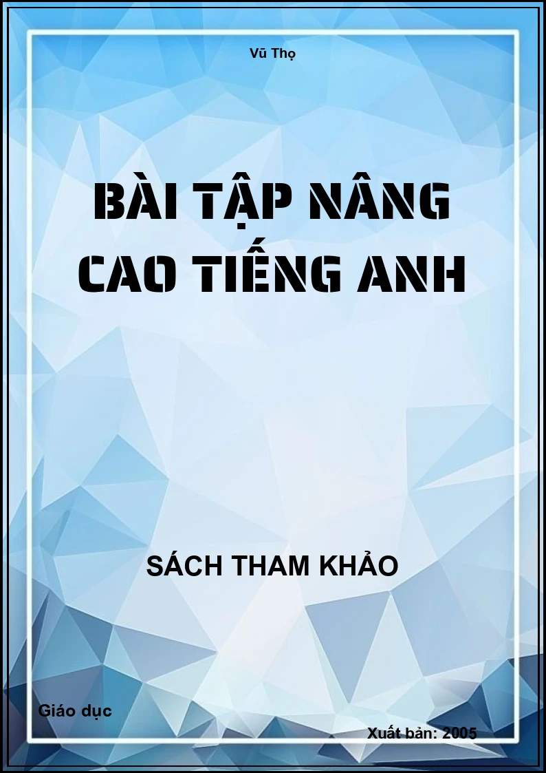Bài tập nâng cao tiếng Anh