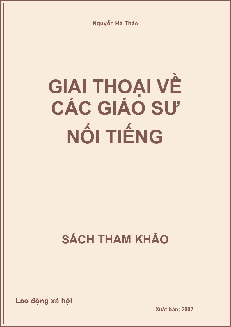Giai thoại về các giáo sư nổi tiếng