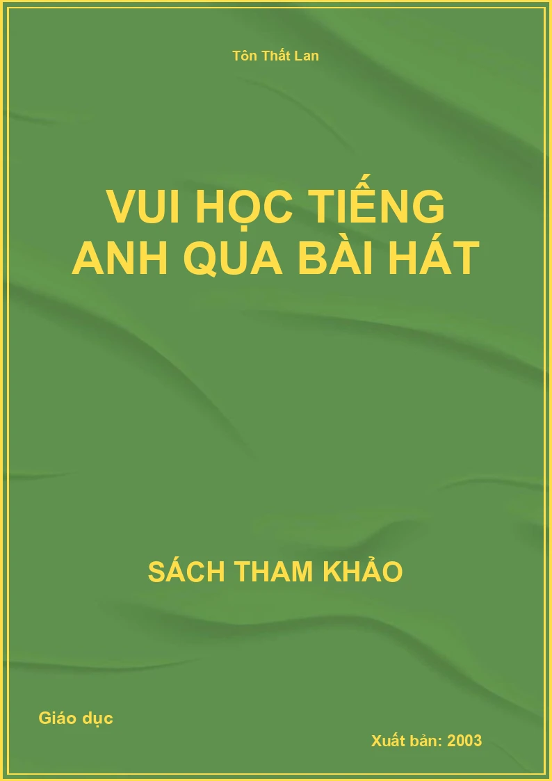 Vui học tiếng Anh qua bài hát