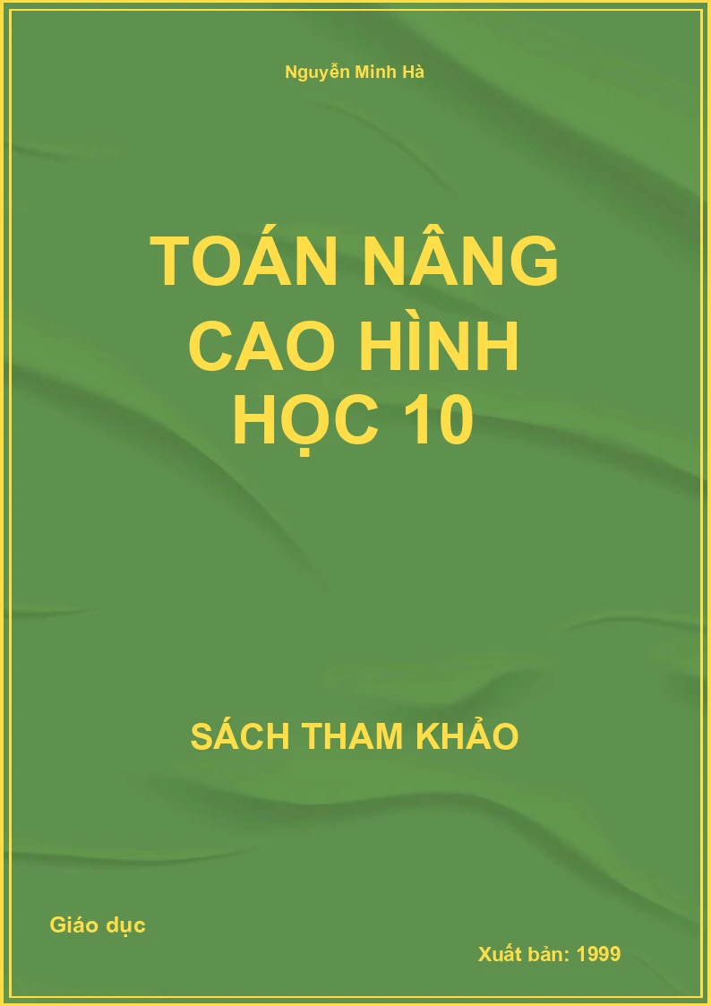Toán nâng cao Hình học 10