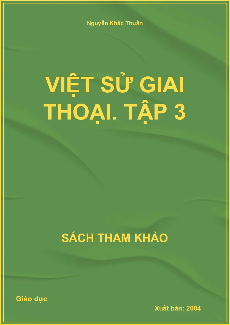 Việt sử giai thoại. Tập 3