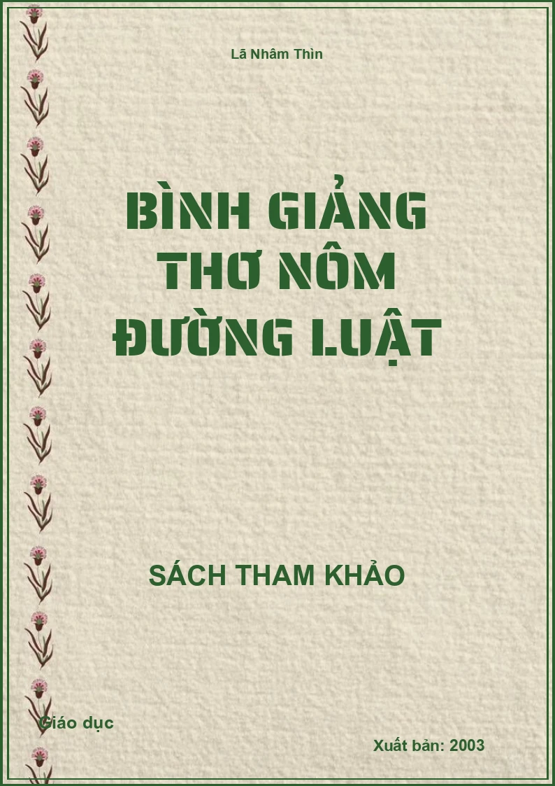 Bình giảng thơ Nôm đường luật