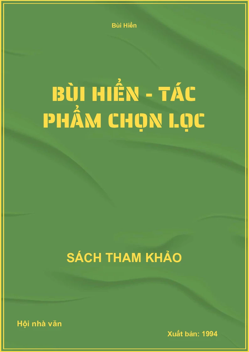 Bùi Hiển - Tác phẩm chọn lọc