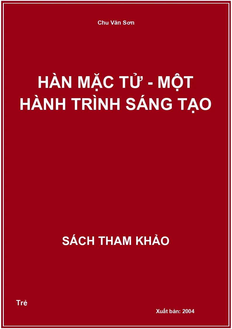 Hàn Mặc Tử - Một hành trình sáng tạo
