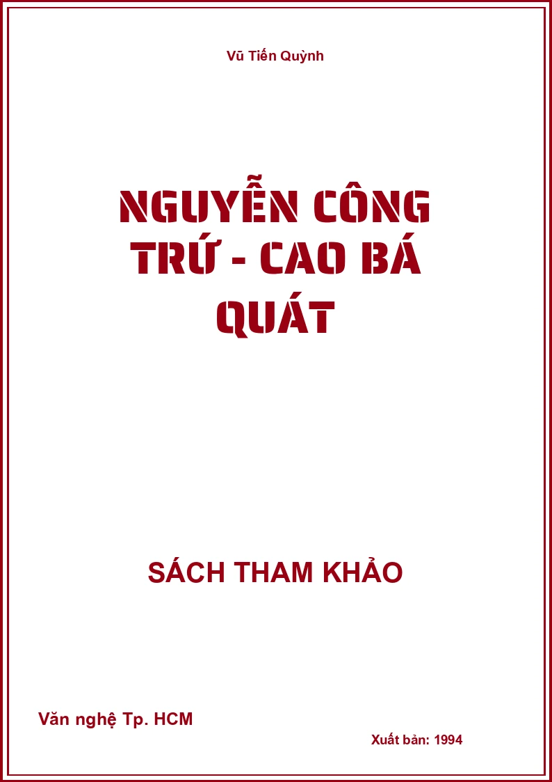 Nguyễn Công Trứ - Cao Bá Quát