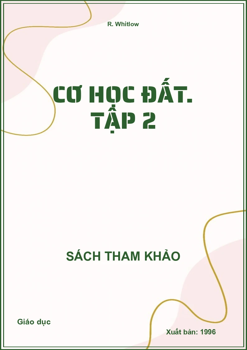 Cơ học đất. Tập 2