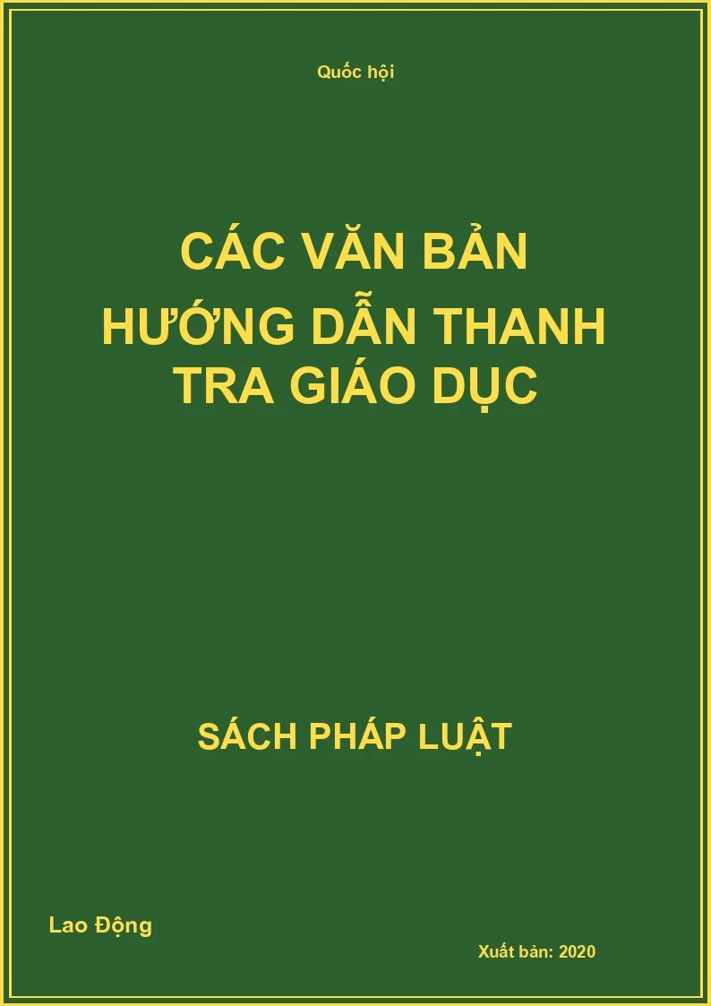 Các văn bản hướng dẫn thanh tra giáo dục