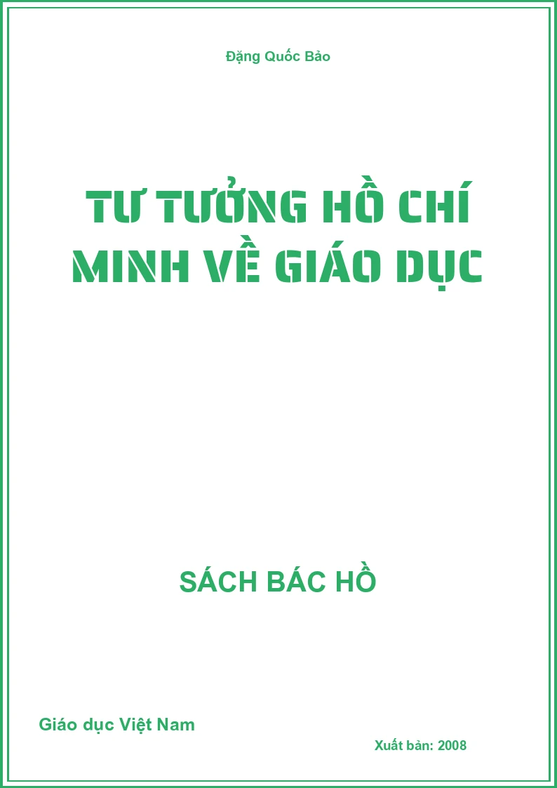 Tư tưởng Hồ Chí Minh về giáo dục