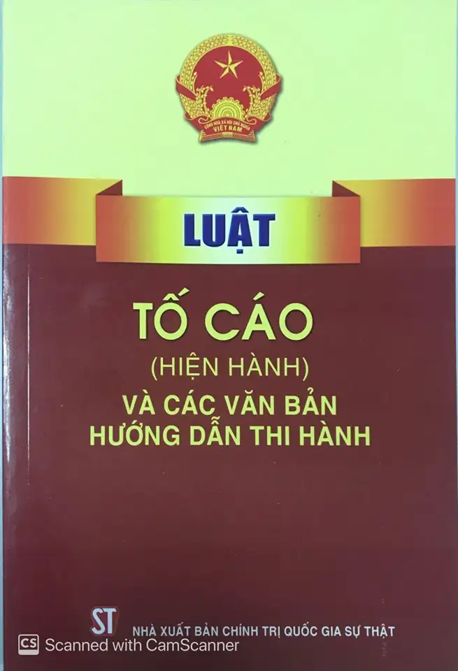 Luật Tố cáo và văn bản hướng dẫn thi hành