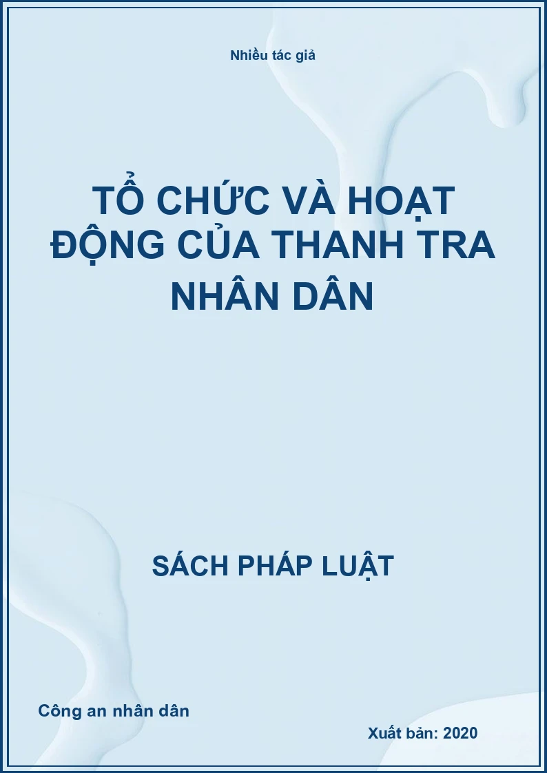 Tổ chức và hoạt động của Thanh tra nhân dân