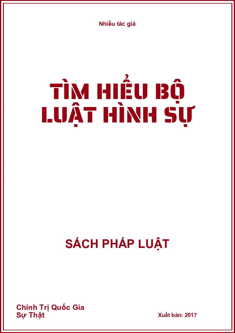 Tìm hiểu Bộ luật hình sự