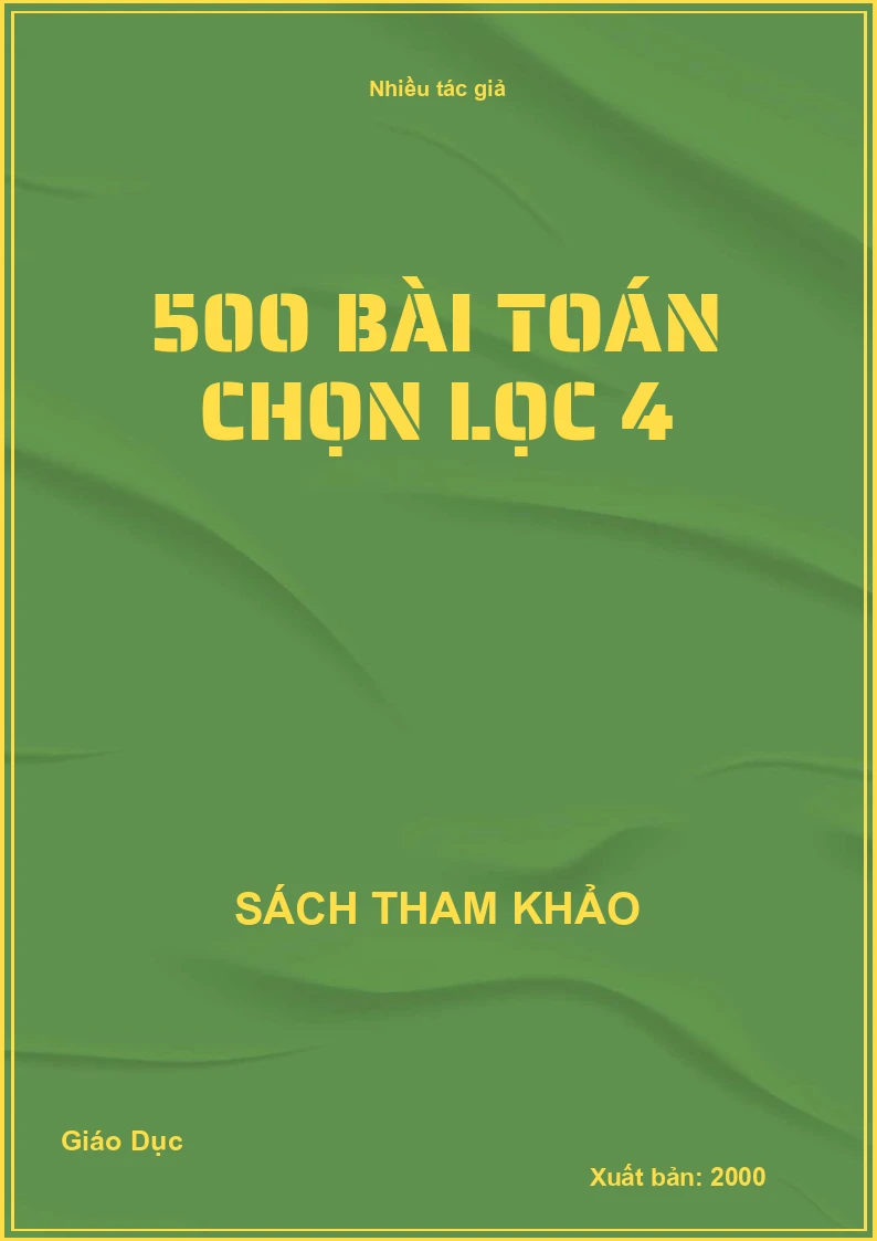 500 bài toán chọn lọc 4