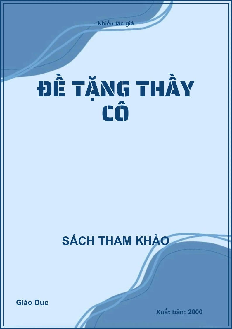 Đề tặng thầy cô