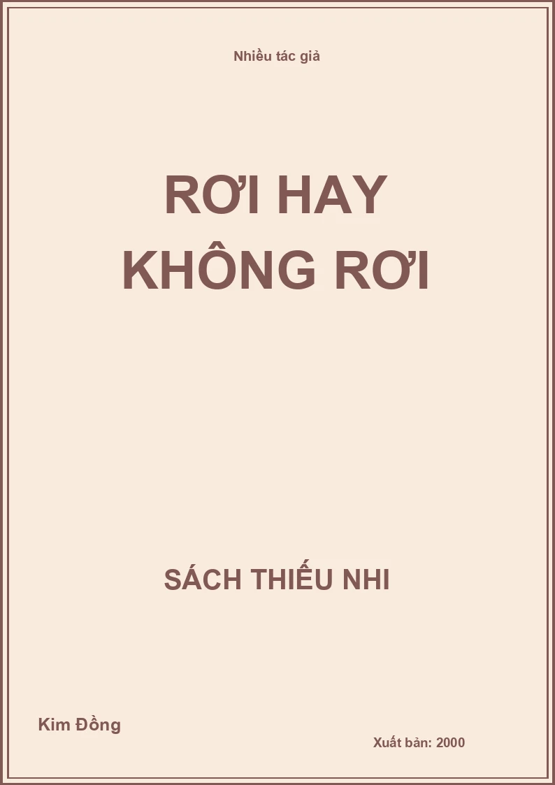 Rơi hay không rơi