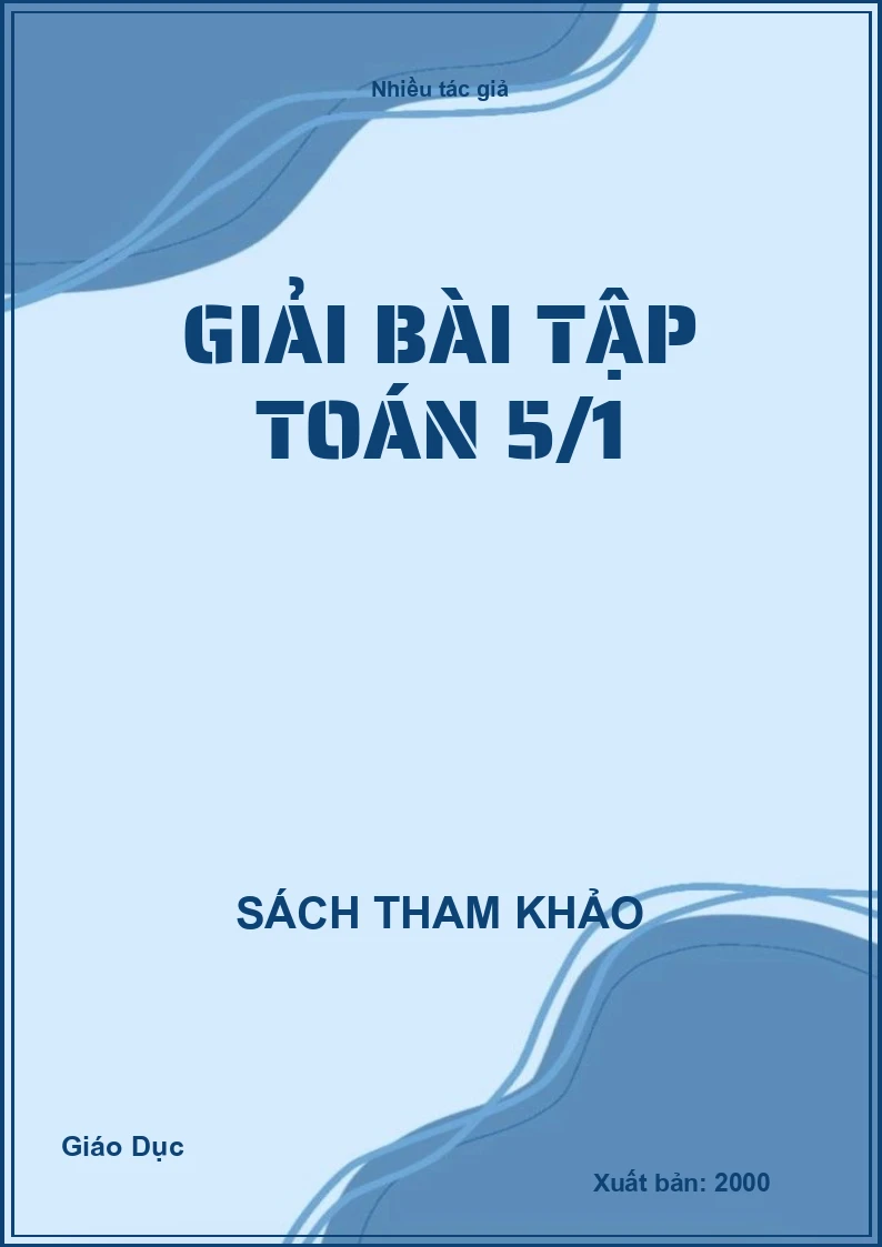 Giải bài tập Toán 5/1