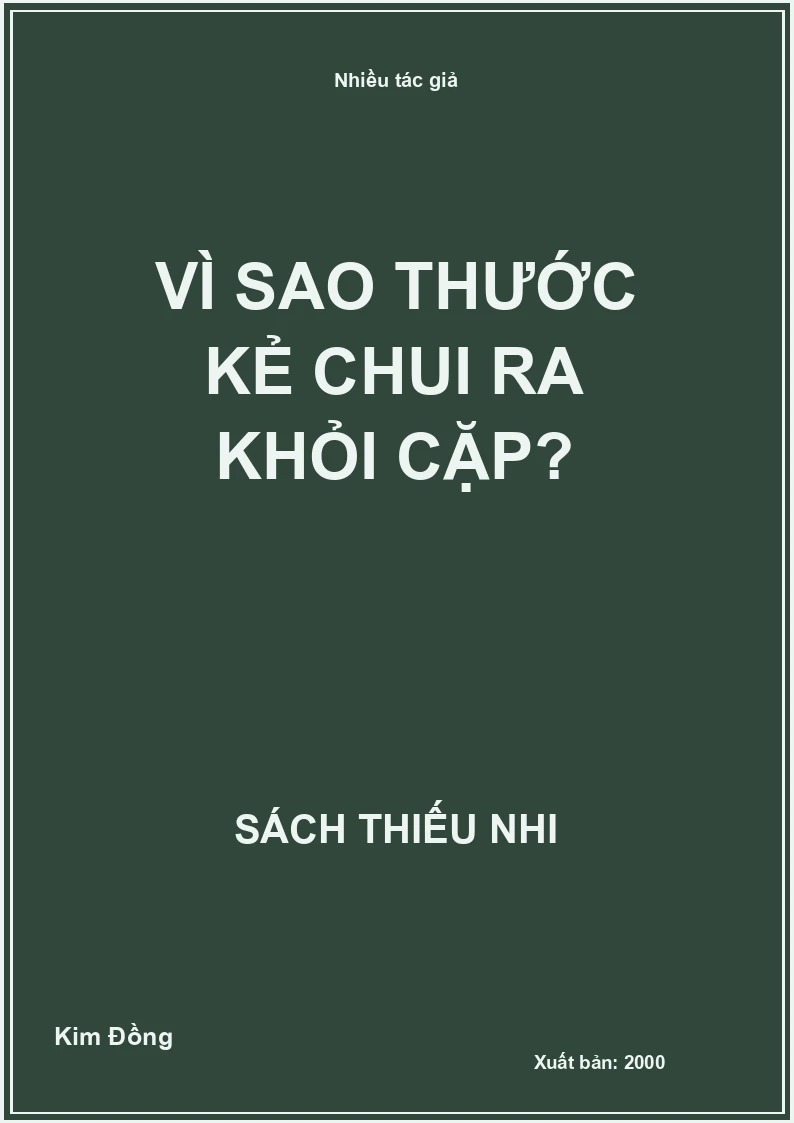Vì sao thước kẻ chui ra khỏi cặp?