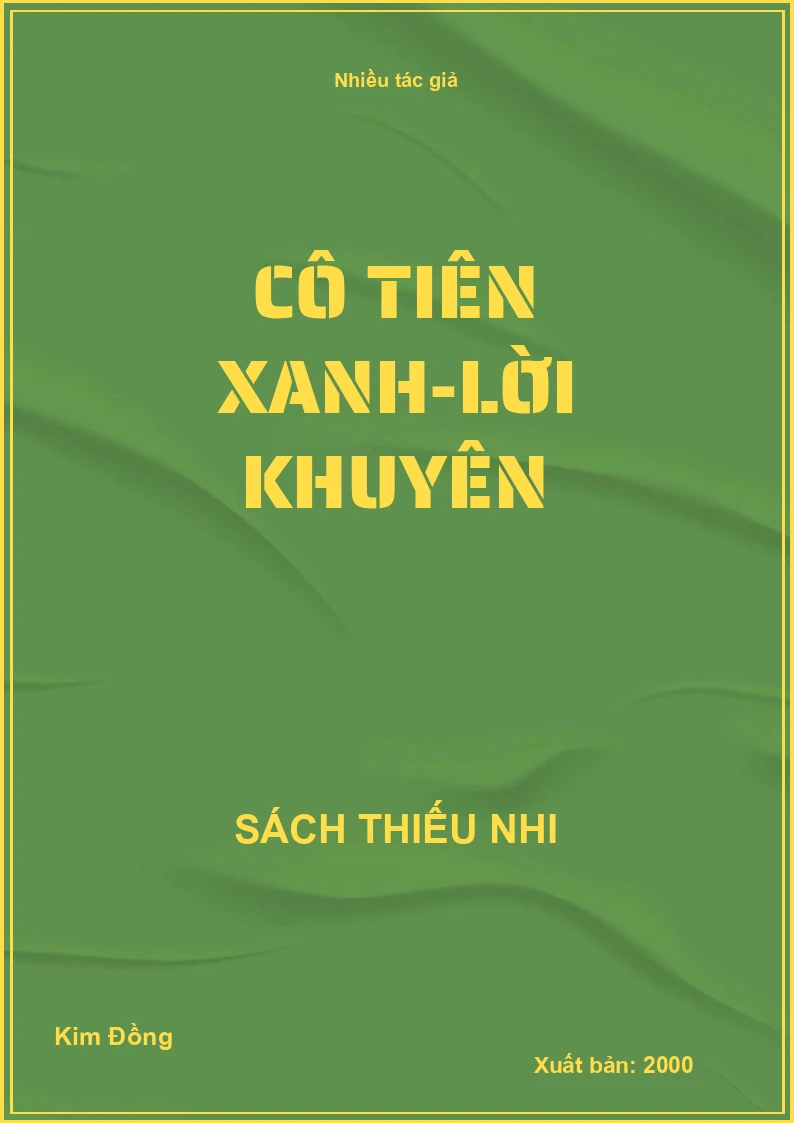 Cô tiên xanh - Lời khuyên