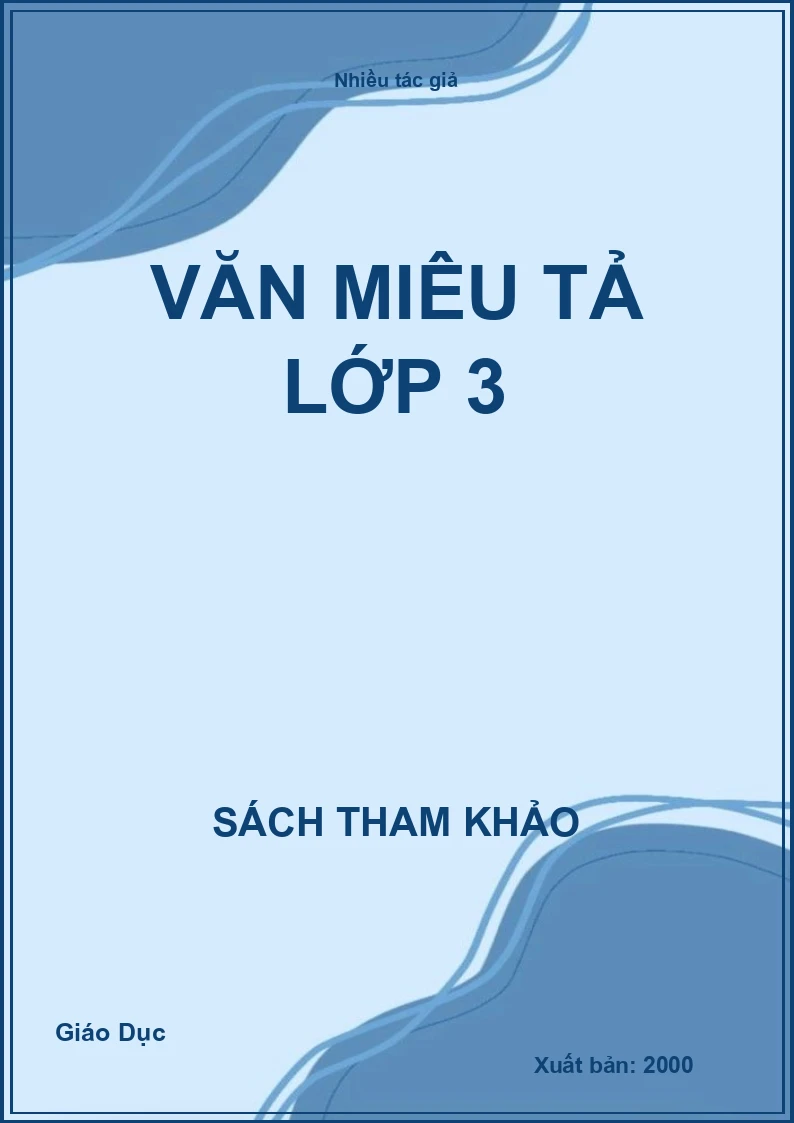 Văn miêu tả lớp 3
