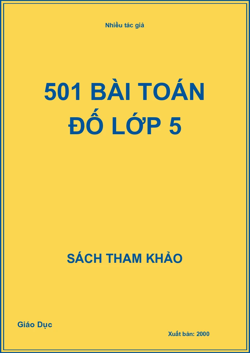 501 bài toán đố lớp 5