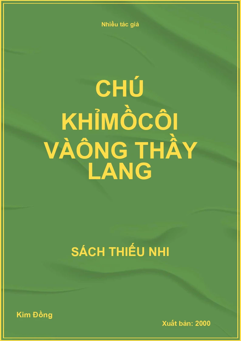 Chú khỉ mồ côi và ông thầy lang