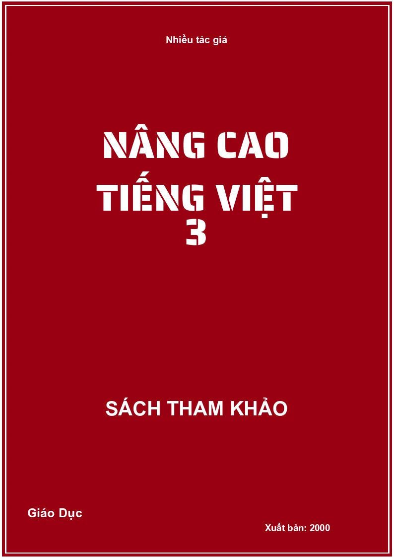 Nâng cao Tiếng Việt 3
