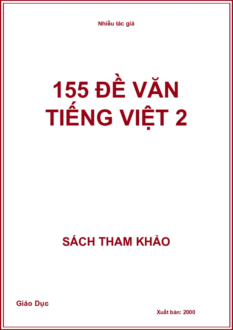 155 đề văn Tiếng Việt 2