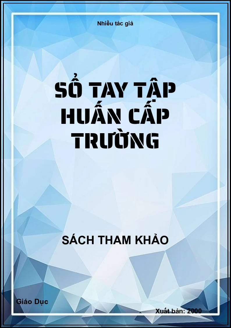 Sổ tay tập huấn cấp trường