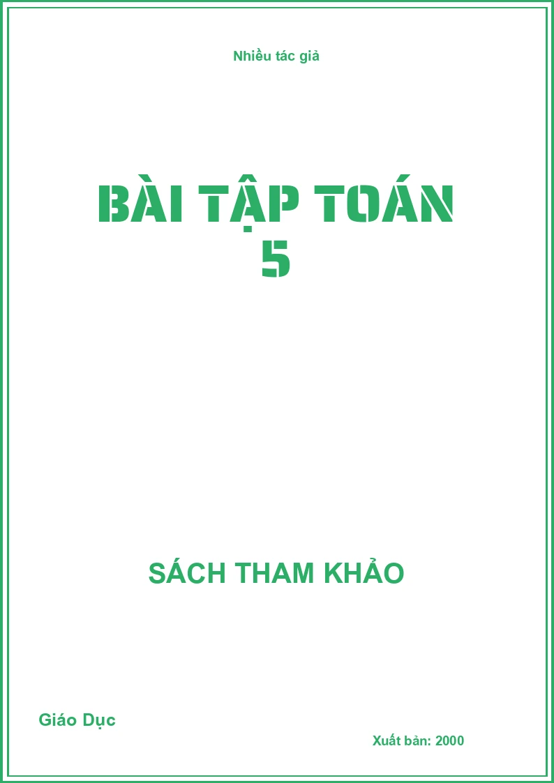 Bài tập Toán 5