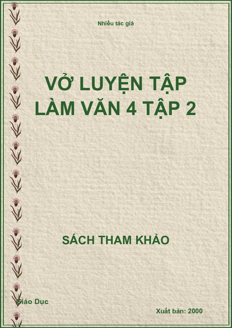 Vở luyện tập làm văn 4 tập 2