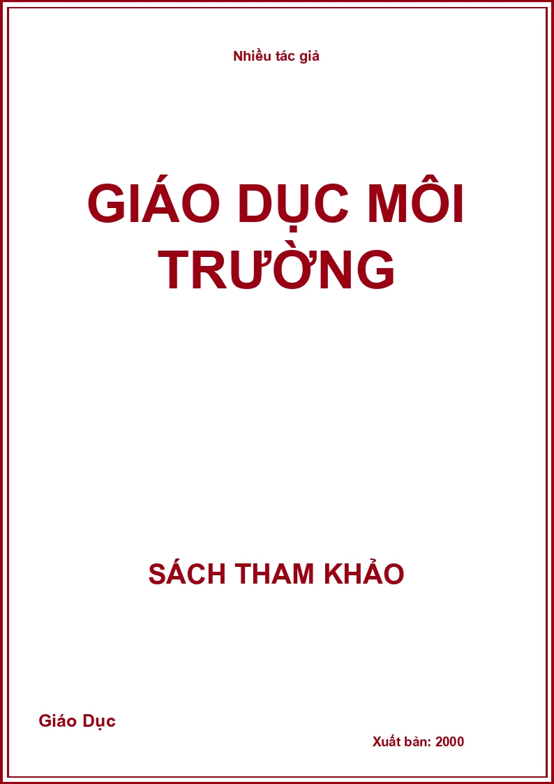 Giáo dục môi trường