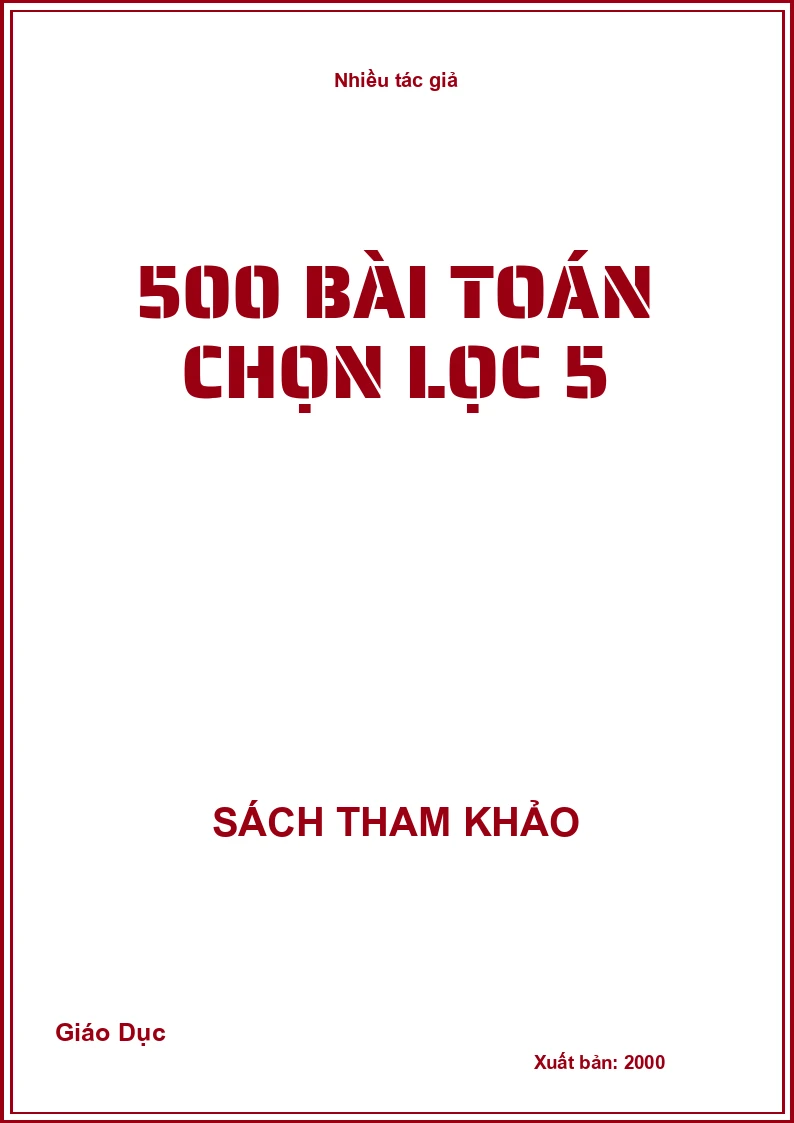 500 bài toán chọn lọc 5