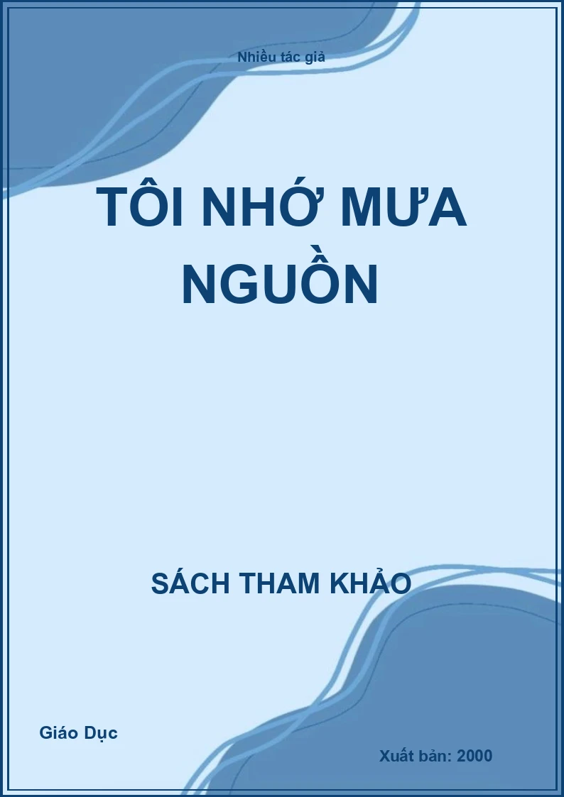 Tôi nhớ mưa nguồn